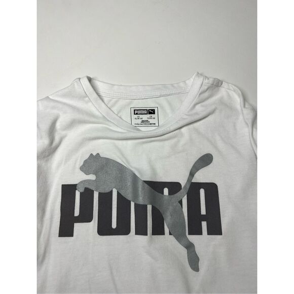 PUMA BOYS' T-SHIRT White Black Size XL (18-20) - Picture 3 of 6